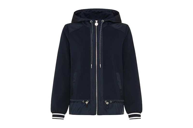 Olsen Women's Mixed Media Hooded Jacket