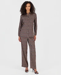 Anne Klein Women's Collared Button-Front Blouse