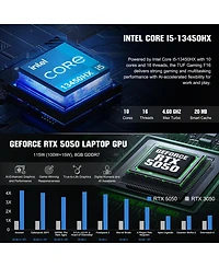 Asus Tuf F16 Traditional Laptop Intel Core i5 64GB Ram Nvidia GeForce Rtx 5050 2TB Ssd Storage Windows 11 Home 165Hz