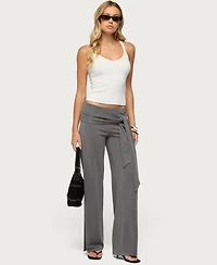 Edikted Women's Xyla Straight Leg Tie Pants