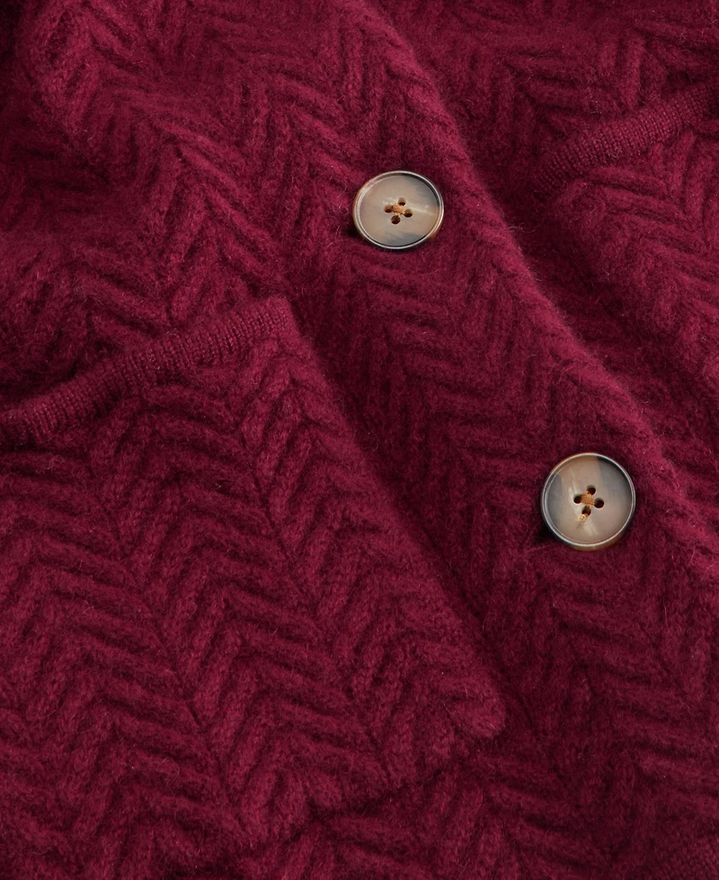 Charter Club Women's 100% Cashmere Herringbone Stitch Blazer, Macy's Exclusive