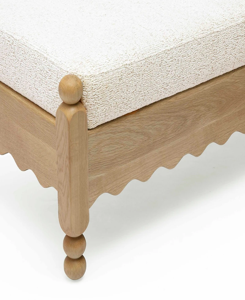 Tov Furniture Thelma 55.9" Fabric Performance Basketweave Bench
