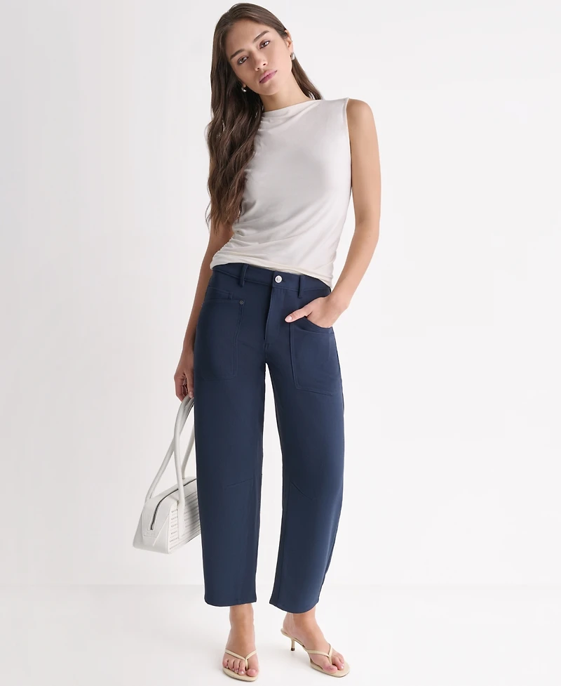 Bcbg Women's Soft Barrel Leg Mid-Rise Pants