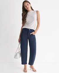 Bcbg Women's Soft Barrel Leg Mid-Rise Pants