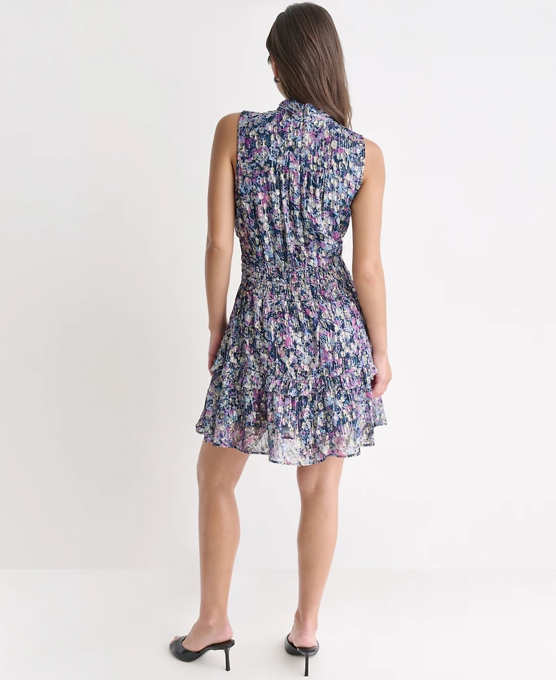 Bcbg Women's Choker-Neck Sleeveless Dress
