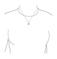 Bling Jewelry 4CTW Round Cz Solitaire Stud Earrings and Pendant Necklace Set .925 Sterling Silver