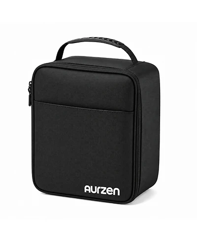 Aurzen Projector Carrying Case, Portable Projector Bag with Adjustable Securing Strap and Fastener Dividers, Storage Travel Case for Most Projectors