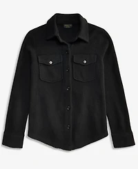Charter Club Women's Cashmere Collared Shacket, Macy's Exclusive