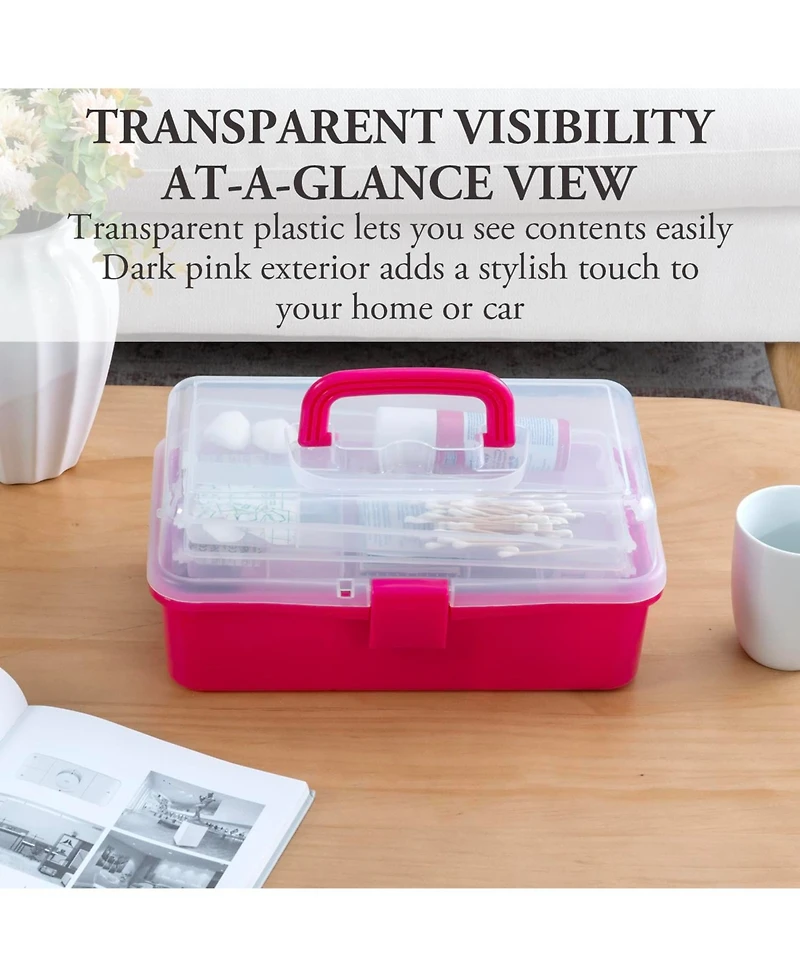 Xdovet Plastic Craft Organizer Storage Box Carrying Case
