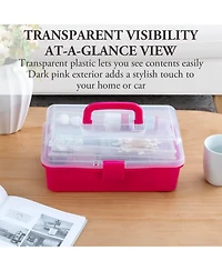 Xdovet Plastic Craft Organizer Storage Box Carrying Case