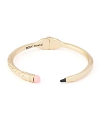 Betsey Johnson Gold Best In Class Chewed Pencil Bangle Bracelet