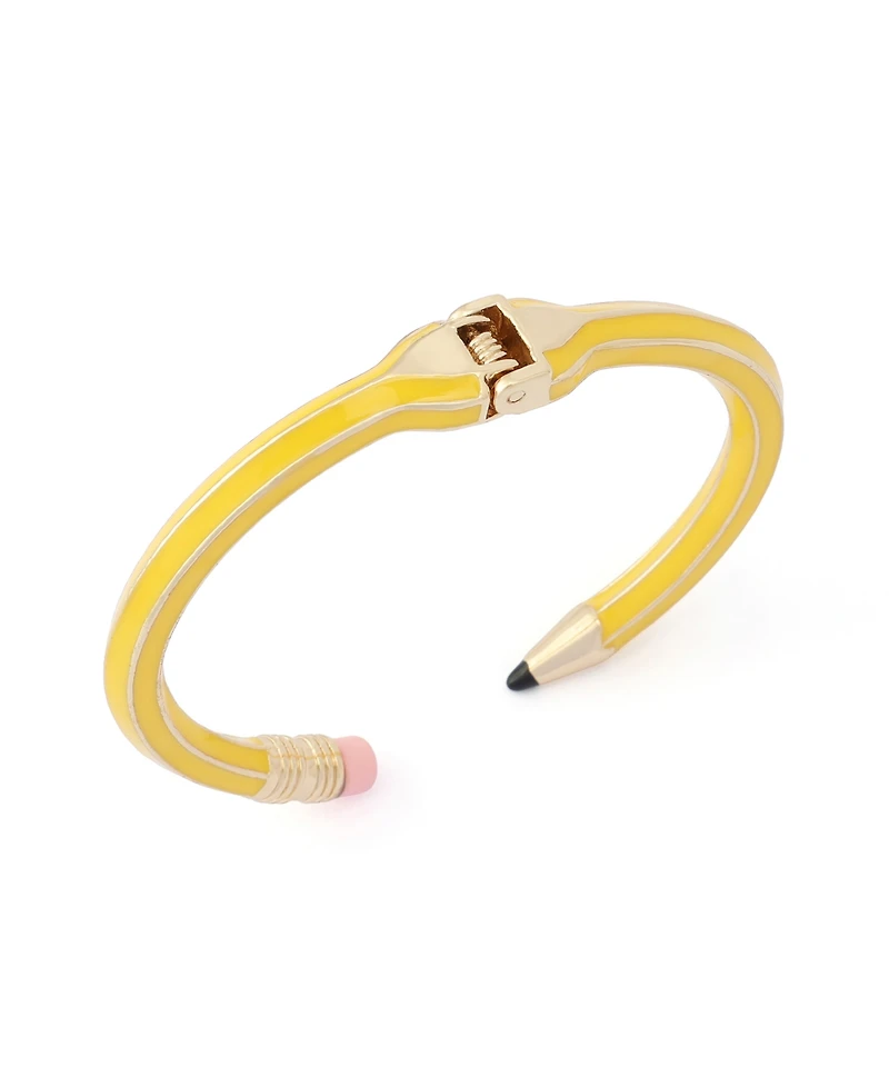 Betsey Johnson Yellow Best In Class Classic Pencil Bangle Bracelet