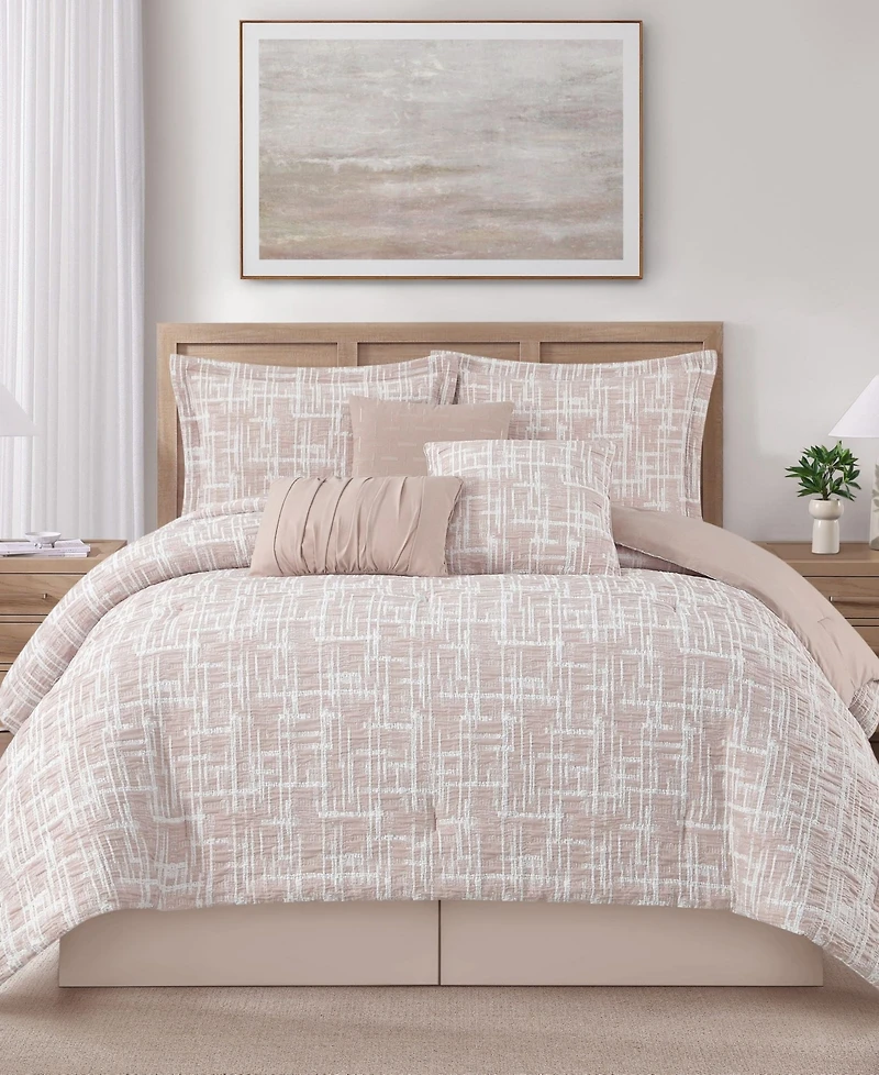 Stratford Park Yllena Geometric 7-Piece Comforter Set