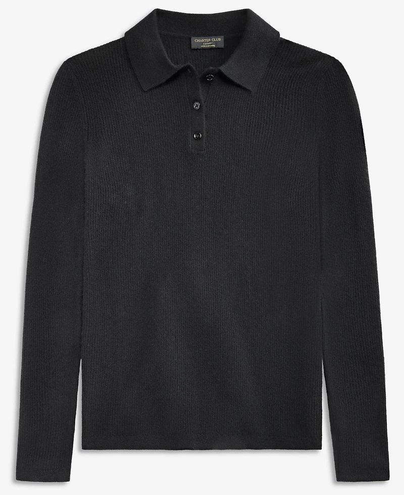 Charter Club Women's Ribbed Featherweight 100% Cashmere Sweater, Macy's Exclusive