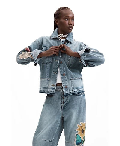 Desigual Women's Embroidered denim jacket