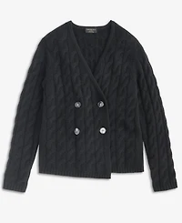 Charter Club Women's 100% Cashmere Cable-Knit V-Neck Cardigan, Macy's Exclusive