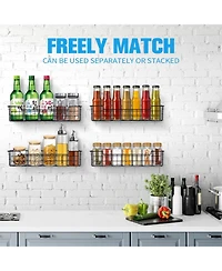 Xdovet Spice Rack Organizer Wall Mount Cabinet Door Storage Kitchen