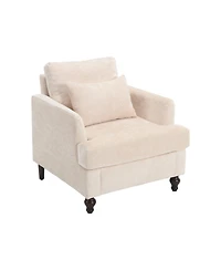 Clihome Modern Accent Chair Lounge for Living Room,Tufted Club Chair, Mid Century Arm Chairs with Studded,for Bedroom