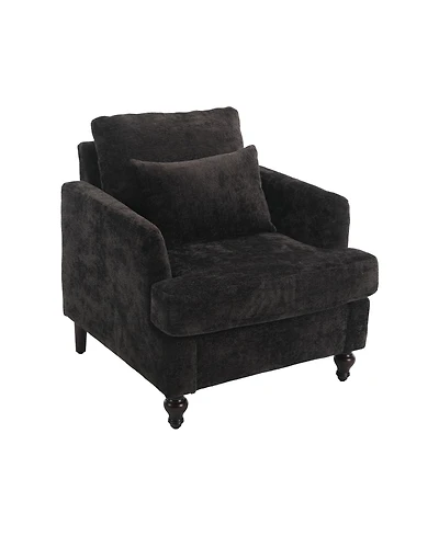 Clihome Modern Accent Chair Lounge for Living Room,Tufted Club Chair, Mid Century Arm Chairs with Studded,for Bedroom
