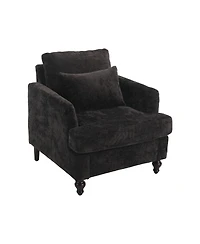 Clihome Modern Accent Chair Lounge for Living Room,Tufted Club Chair, Mid Century Arm Chairs with Studded,for Bedroom
