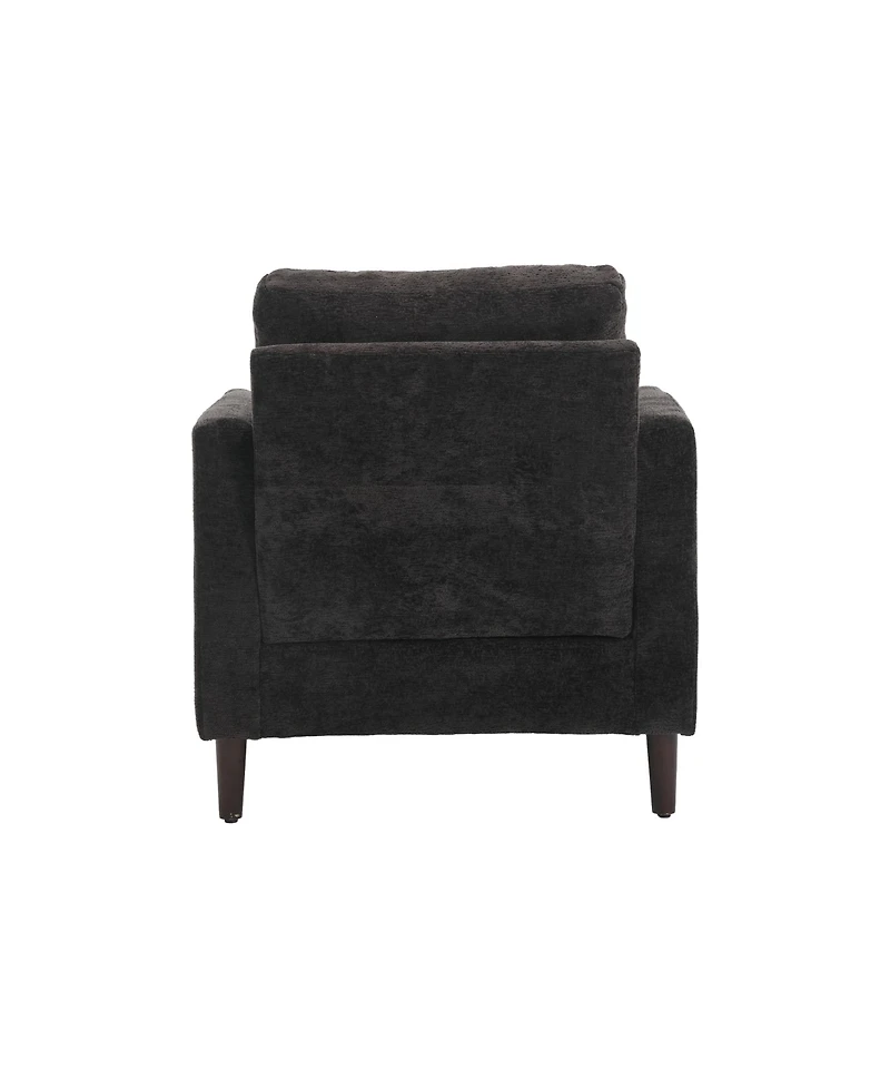 Clihome Modern Accent Chair Lounge for Living Room,Tufted Club Chair, Mid Century Arm Chairs with Studded,for Bedroom