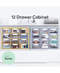 Xdovet 12-Drawer Stackable Organizer for Hardware Beads Craft Storage