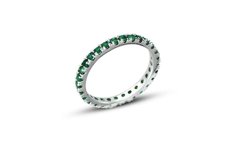 Suzy Levian New York 14K Gold 0.66ct Gemstone Eternity Band Ring