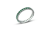 Suzy Levian New York 14K Gold 0.66ct Gemstone Eternity Band Ring