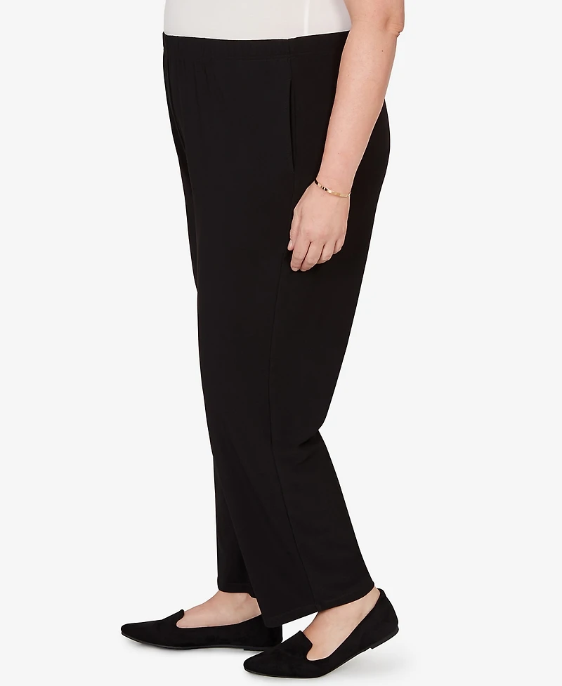 Alfred Dunner Plus Soft Crepe Short Length Pants