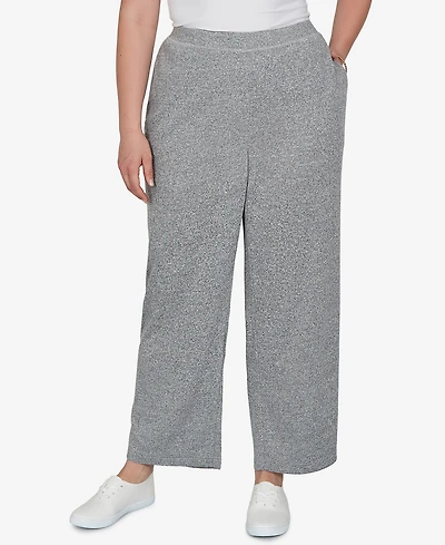 Alfred Dunner Plus Brushed Heather Pull-On Pants