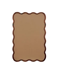 Laoties 24" x 36" Wavy Rectangle Wall Mirror, Modern Decorative Accent Mirror for Living Room, Bathroom and Entryway