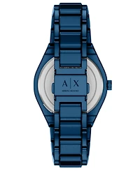 Armani Exchange Women's Sync Quartz Blue Stainless Steel Watch 36mm