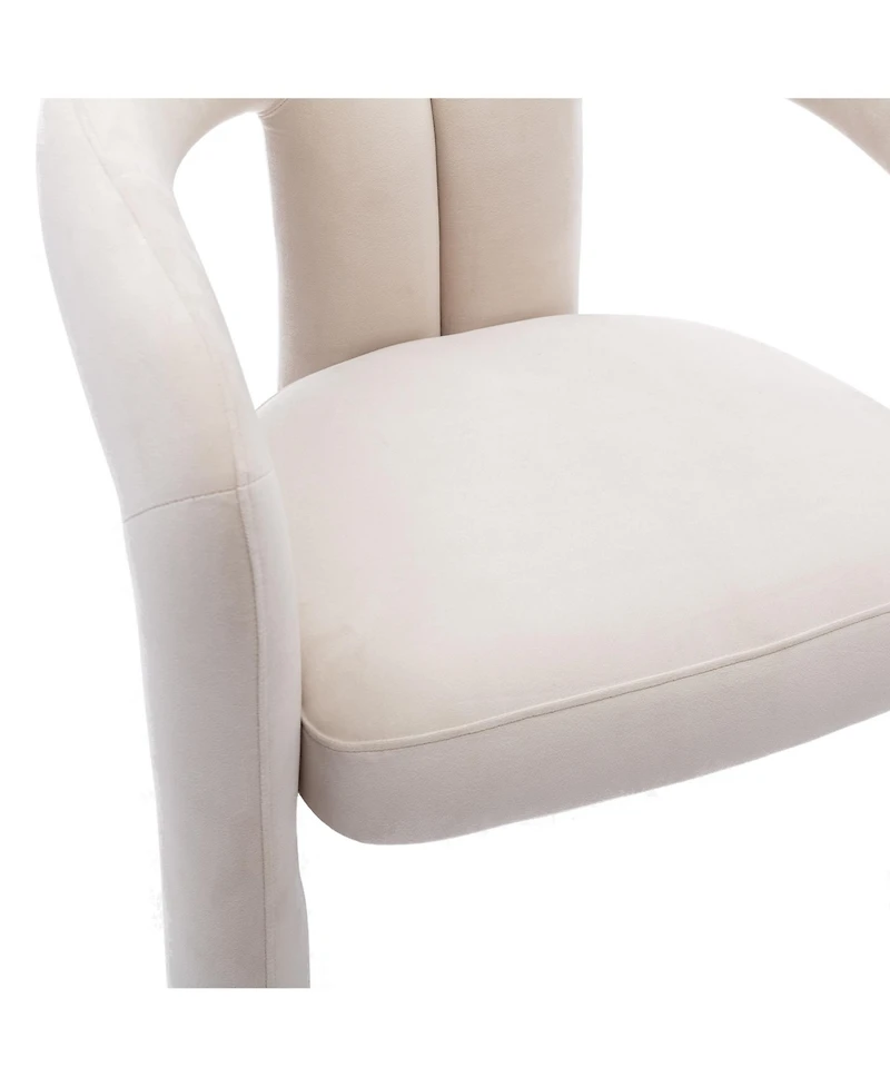 Clihome Contemporary Designed Fabric Upholstered Dining ChairmBarrel Side Chairs Kitchen Armchair for Living Room set of 2
