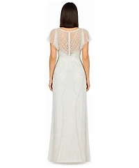 Lara Women's Beaded Faux-Wrap V-Neck Bridal Gown