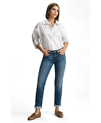 Mavi Jeans Women's Emma Mid Rise Slim Boyfriend
