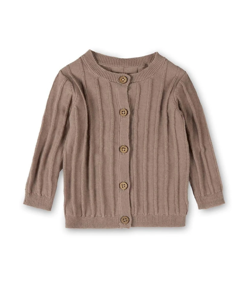 MeMoi Baby Girls 3D Knit 100 percentage Cotton Ribbed Long-Sleeve Cardigan
