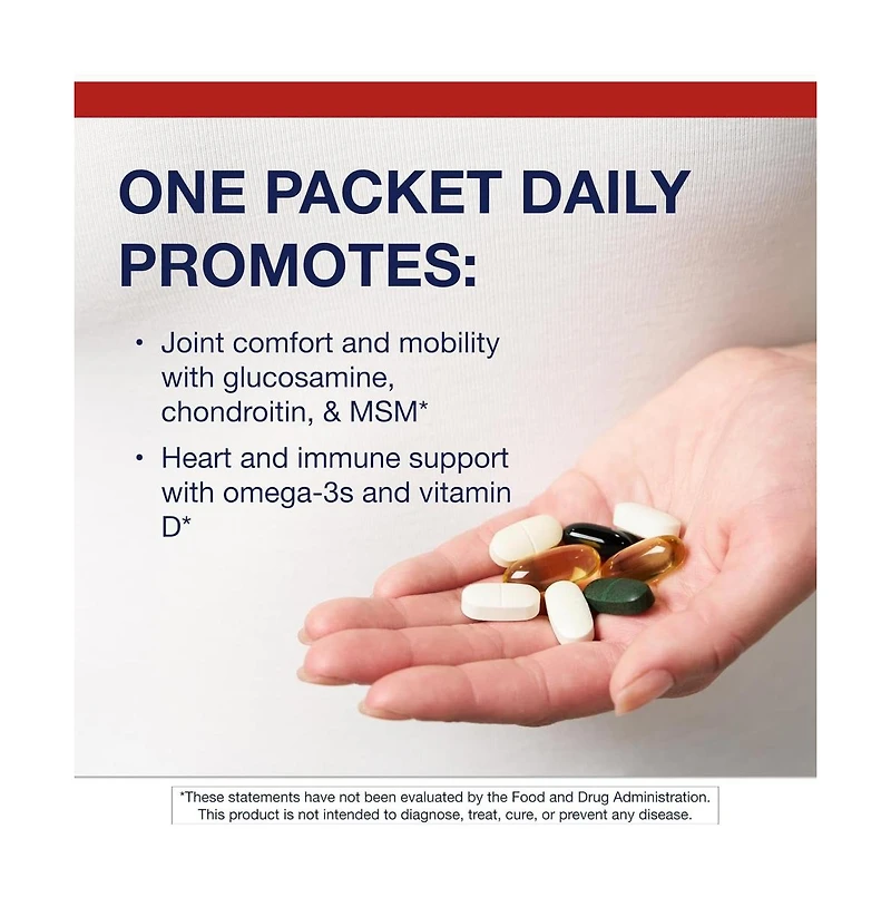 Metagenics Wellness Essentials Active Daily Packs - With Glucosamine, Chondroitin, Msm, Magnesium, Vitamin C and Omega-3