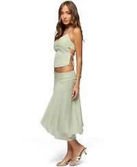 Edikted Women's Evia Lacey Backless Halter Top