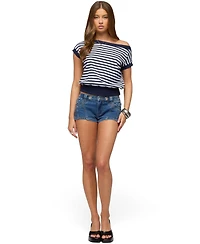 Edikted Women's Philly Striped Off Shoulder Top