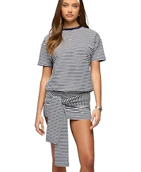 Edikted Women's Ardeney Striped T Shirt Mini Dress