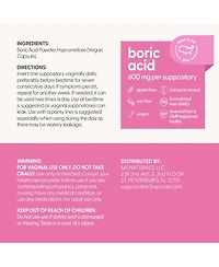 M3 Naturals Boric Acid Capsules 30 Count