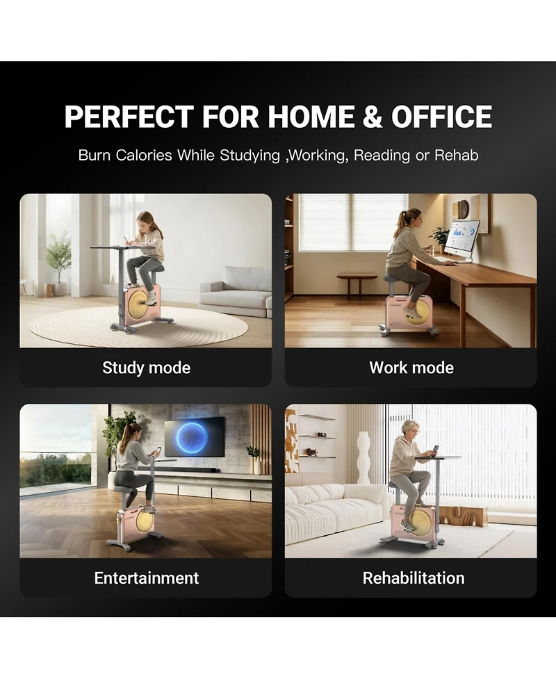 Harison Muti-functional Exercise Bike with Desktop for Home and office Hrm-B15G)