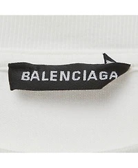 Pre-Owned Balenciaga Men's Logo Print Jersey T-Shirt