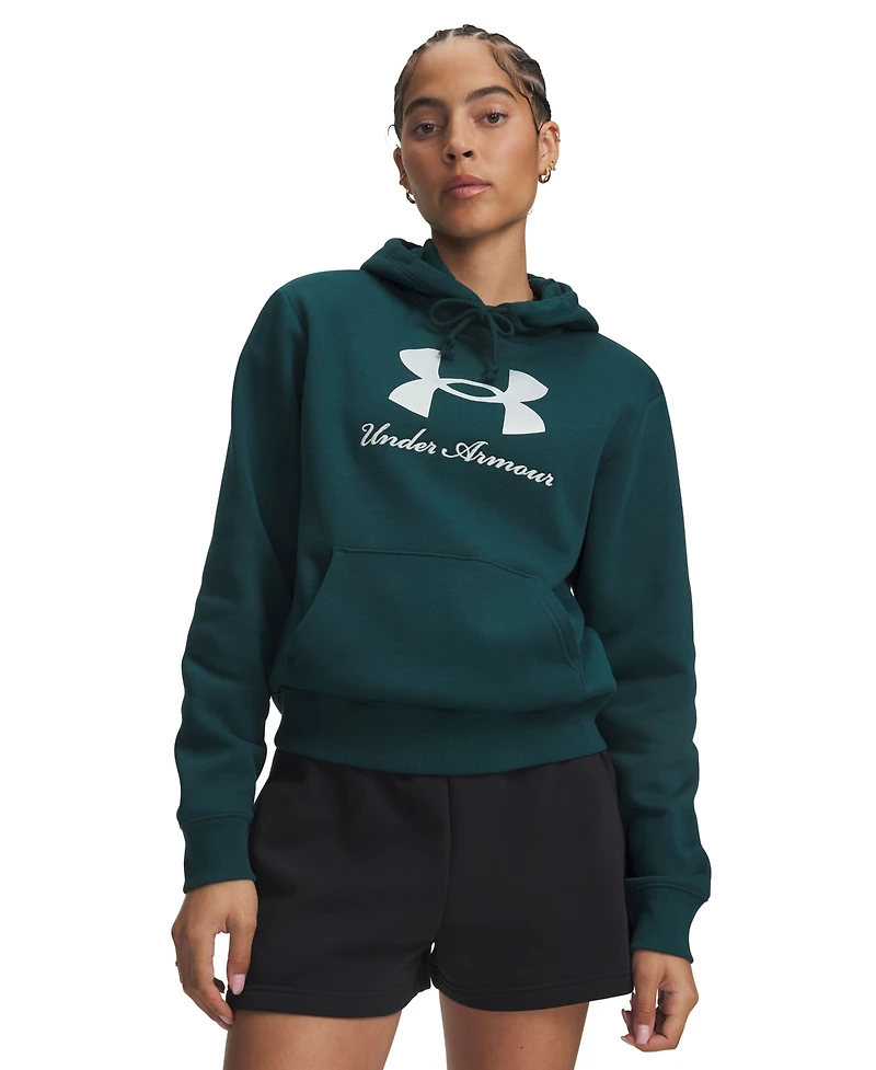 Under Armour Women's Rival Hooded Shimmer Sweatshirt