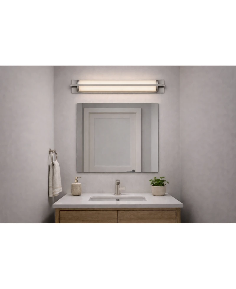Midola 24-Inches Brushed Nickel Integrated Led Modern/Contemporary Bathroom Vanity Light Bar