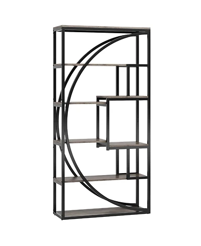 Slickblue 8-Tier Industrial Bookcase for Home or Office