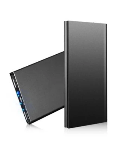Gonez 20000mah Ultra Thin Portable Charger Power Bank Dual Output External Battery Pack With Led Flashlight For Phone Travel Use