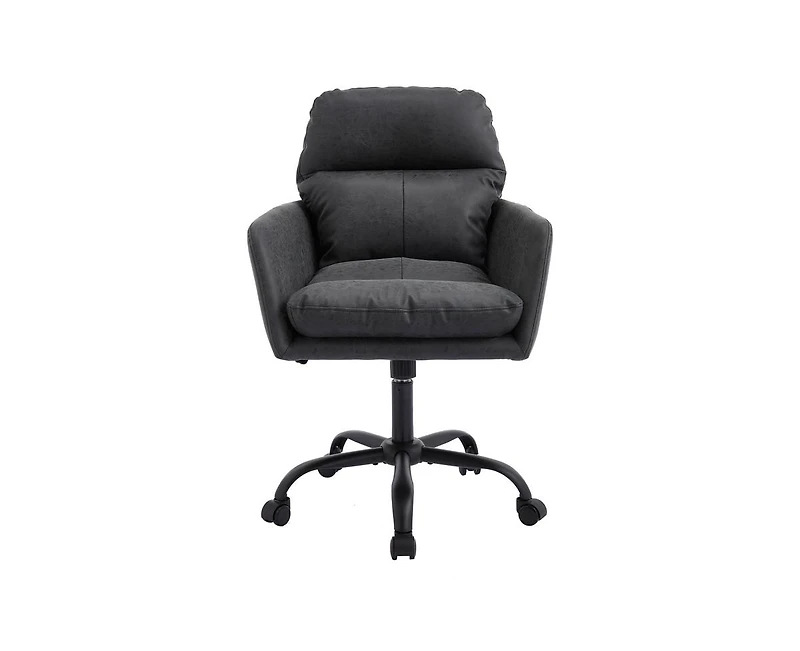 sumyeg Ergonomic Pu Leather Office Chair with High-Strength Metal Frame