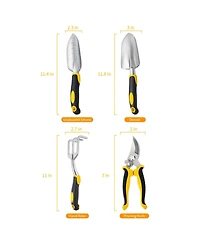 Xdovet Garden Tool Set Heavy Duty Aluminum Rust-proof Non-slip Handle Gift