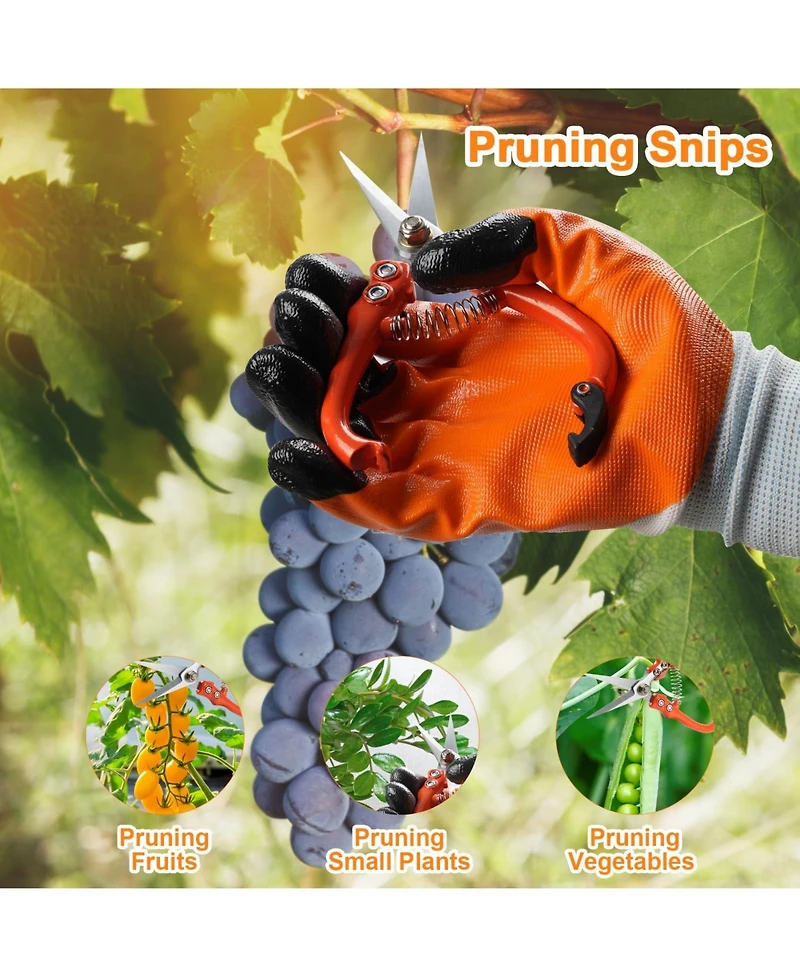 Xdovet Pruning Shears Set Garden Snips Gloves Storage Bag Handheld Plant Care Kit